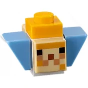Minecraft Pufferfish, Uninflated - Brick Built, minepufffish01 White U