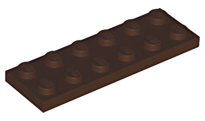 Деталь LEGO Plate 2 x 6 3795 Dark Brown U