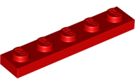 Plate 1 x 5, 78329 Red N