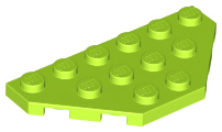 Wedge, Plate 3 x 6 Cut Corners, 2419 Lime U