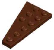 Wedge, Plate 6 x 3 Right, 54383 Reddish Brown N