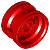Wheel 30.4mm D. x 20mm with No Pin Holes and Reinforced Rim, 56145 Red U