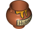 Minifigure, Utensil Pot Small with Handle Holders and Dripping Honey and 'HUNNY' Pattern, 98374pb04  
