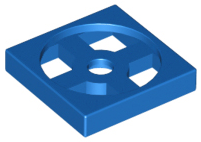 Turntable 2 x 2 Plate, Base, 3680 Blue N