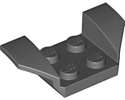 Деталь LEGO Vehicle, Mudguard 2 x 4 with Flared Wings 41854 Dark Bluish Gray U