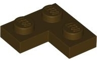 Plate 2 x 2 Corner, 2420 Dark Brown N