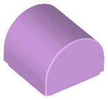 Slope, Curved 1 x 1 x 2/3 Double, 49307 Medium Lavender U