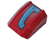 Slope, Curved 2 x 2 Lip with Dark Bluish Gray Armor Plate Pattern Model Left Side (Sticker) - Set 76104, 30602pb106L  