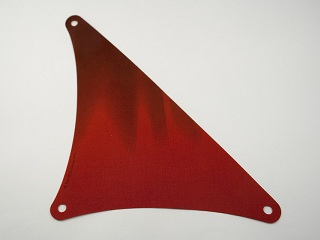 Cloth Sail Triangular 17 x 20 with Dark Brown Streaks Pattern (Lateen Sail), 96710