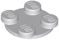 Turntable 2 x 2 Plate, Top, 3679 Light Bluish Gray N