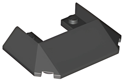Деталь LEGO Lego Wedge 6 x 4 Cutout (Train Roof) 13269 Black U