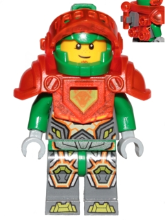 Минифигурка Lego Nexo Knights Aaron - Trans-Neon Orange Armor and Visor, Clip and Tow Ball on Back nex115