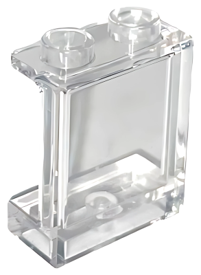 Деталь LEGO  Lego Panel 1 x 2 x 2 with Side Supports - Hollow Studs 87552 (35378, 94638) Trans-Clear U