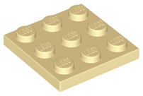 Plate 3 x 3, 11212 Tan N