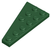 Wedge, Plate 6 x 3 Right, 54383 Dark Green U