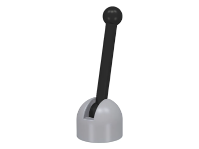 Деталь Lego Антенна Antenna Small Base with Black Lever (4592 / 4593) 4592c02, 73587c02 Light Bluish Gray U