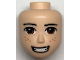 Mini Doll, Head Friends Male Large with Black Thin Eyebrows, Reddish Brown Eyes, Nougat Freckles, and Open Mouth Smile with Teeth Pattern, 84869