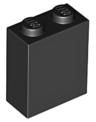 Деталь Lego Brick 1 x 2 x 2 with Inside Stud Holder 3245c Black U