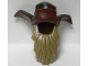 Minifigure, Hair Combo, Hair with Hat, Bushy with Beard Long with White at Temples and Hat with 3 Flaps Pattern, 15488pb01  