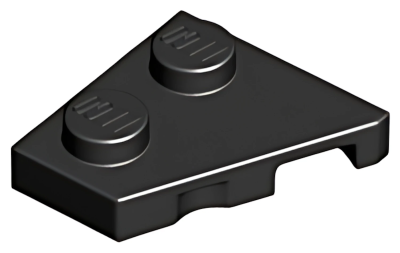 Деталь LEGO Клиновидная пластина Lego Wedge, Plate 2 x 2 Left 24299 Black N