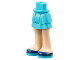 Mini Doll Hips and Skirt Layered, Light Nougat Legs and Dark Blue Shoes Pattern - Thick Hinge, 92250c00pb12