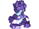 Lower Body, Swirling Rocks over Trans-Light Blue Cone with Zigzag / Lightning Indentations Pattern, 28376pb01  