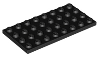 Plate 4 x 8, 3035 Black N