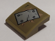 Slope, Curved 2 x 2 x 2/3 with Diagonal Silver Plate and 4 Rivets Pattern (Sticker) - Set 76054, 15068pb312  