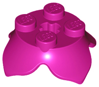 Plant Leaves 2 x 2 with 4 Petals and Axle Hole, 15469 Magenta N