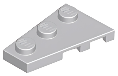 Деталь LEGO Wedge, Plate 3 x 2 Left 43723 Light Bluish Gray U