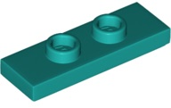 Plate, Modified 1 x 3 with 2 Studs (Double Jumper), 34103 Dark Turquoise N