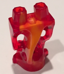 Lower Body, Ghost with Marbled Orange Pattern, 19859pb04 Trans-Red U