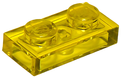 Деталь LEGO Plate 1 x 2 3023 Trans-Yellow U