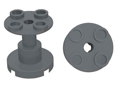 Деталь LEGO Саппорт Lego Support 2 x 2 x 2 Stand with Complete Hole 3940b (19798) Dark Bluish Gray N