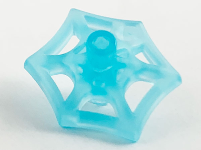 Minifigure, Weapon Web Effect, Small with Short Bar on Front and Back, 36083d Trans-Light Blue U
