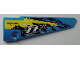 Technic, Panel Fairing # 6 Long Smooth, Side B with 'XRFUEL', 'TR TRACKED RACER' and Black, Yellow and White Splotches Pattern (Sticker) - Set 42095, 64393pb042  