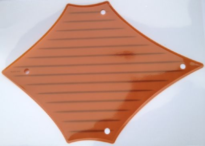 Plastic Sail 24 x 17 with Brown Lines Pattern, 14187 Dark Orange U