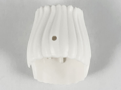 Minifigure, Hair Trolls with Hollow Space Inside Top, 65463 White U