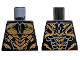 Torso Armor with Gold Scales and Dark Bluish Gray Lines with Long End Lines and Tips at Neck Pattern, 973pb3060  