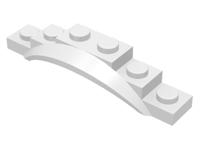 Vehicle, Mudguard 1 1/2 x 6 x 1 with Arch, 62361 White N