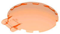 Dish 6 x 6 Inverted with Bar Handle, 18675 Trans-Neon Orange U