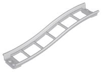 Train, Track Roller Coaster Ramp Small, 3 Bricks Elevation, 34738 Light Bluish Gray N