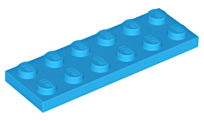 Деталь LEGO Plate 2 x 6 3795 Dark Azure U