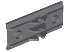 Vehicle, Spoiler / Plow Blade 6 x 3 with Hinge, 2440 Dark Bluish Gray N