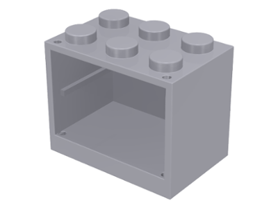 Container, Cupboard 2 x 3 x 2 - Solid Studs, 4532a Light Bluish Gray U