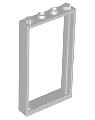 Деталь LEGO Рамка двери Lego Door, Frame 1 x 4 x 6 with 2 Holes on Top and Bottom 60596 (40289, 66190) Light Bluish Gray U