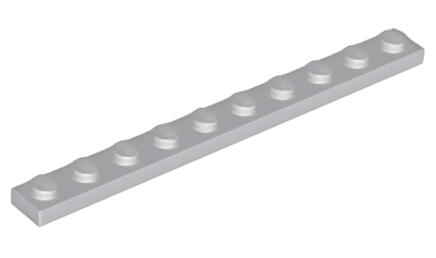 Деталь LEGO Plate 1 x 10 4477 Light Bluish Gray U