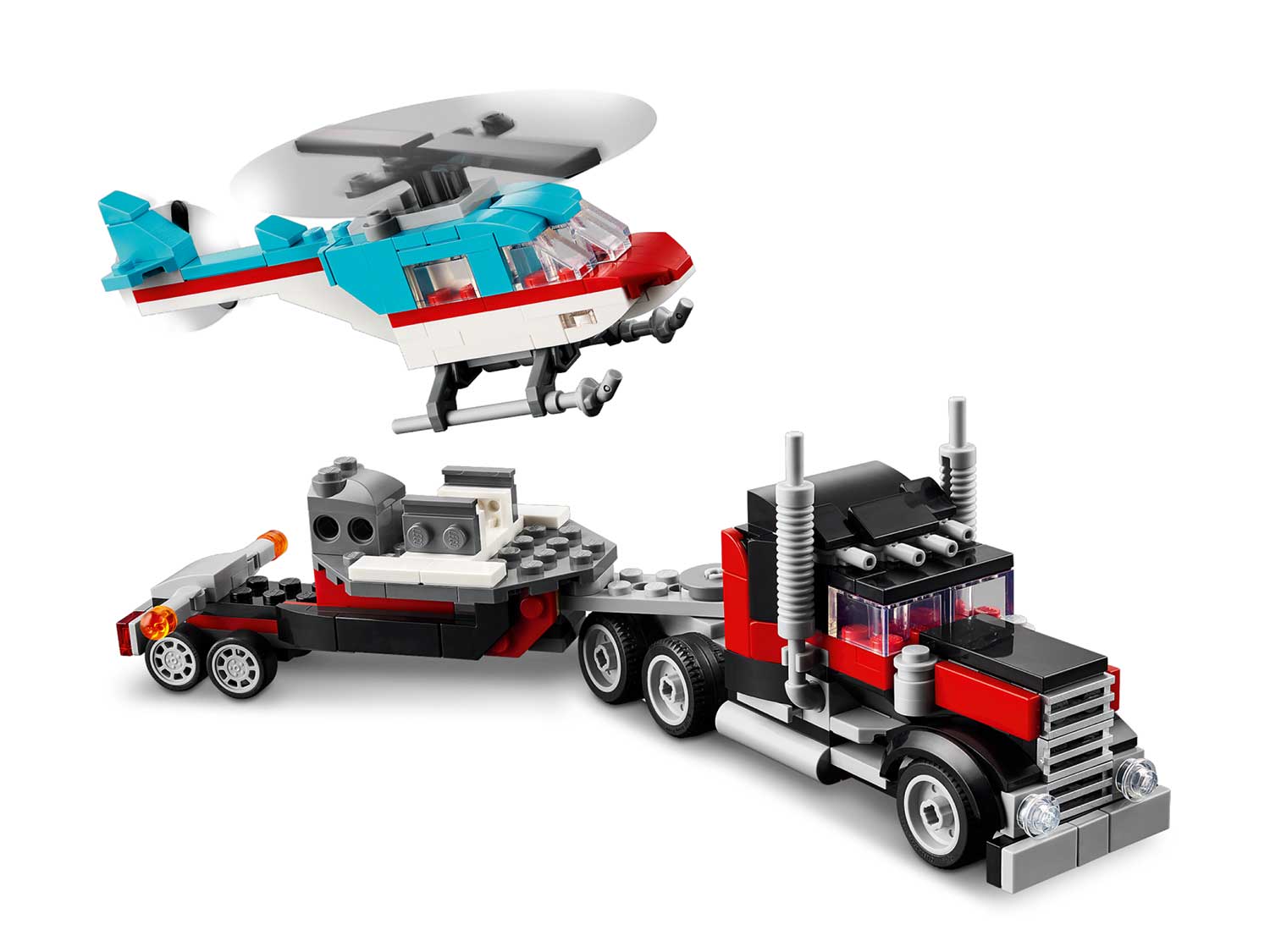 Конструктор LEGO Creator 31146 Грузовик-платформа с вертолетом 3в1 в  магазине Shop-device