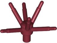 Plant Flower Stem with Bar and 6 Stems, 19119 Dark Red N