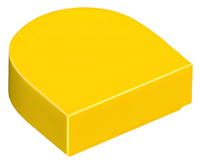 Деталь LEGO Lego Tile, Round 1 x 1 Half Circle Extended 24246 (6300104) Yellow U